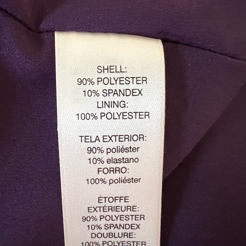 Chico’s Purple Soft Stretchy Velour Open Jacket Cardigan Women’s Size Large - 2 - Picture 7 of 10